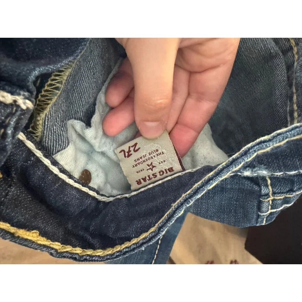 Big Star "Nico" Dark Wash Straight Leg Womens Jeans Size 27L - Picture 5 of 6